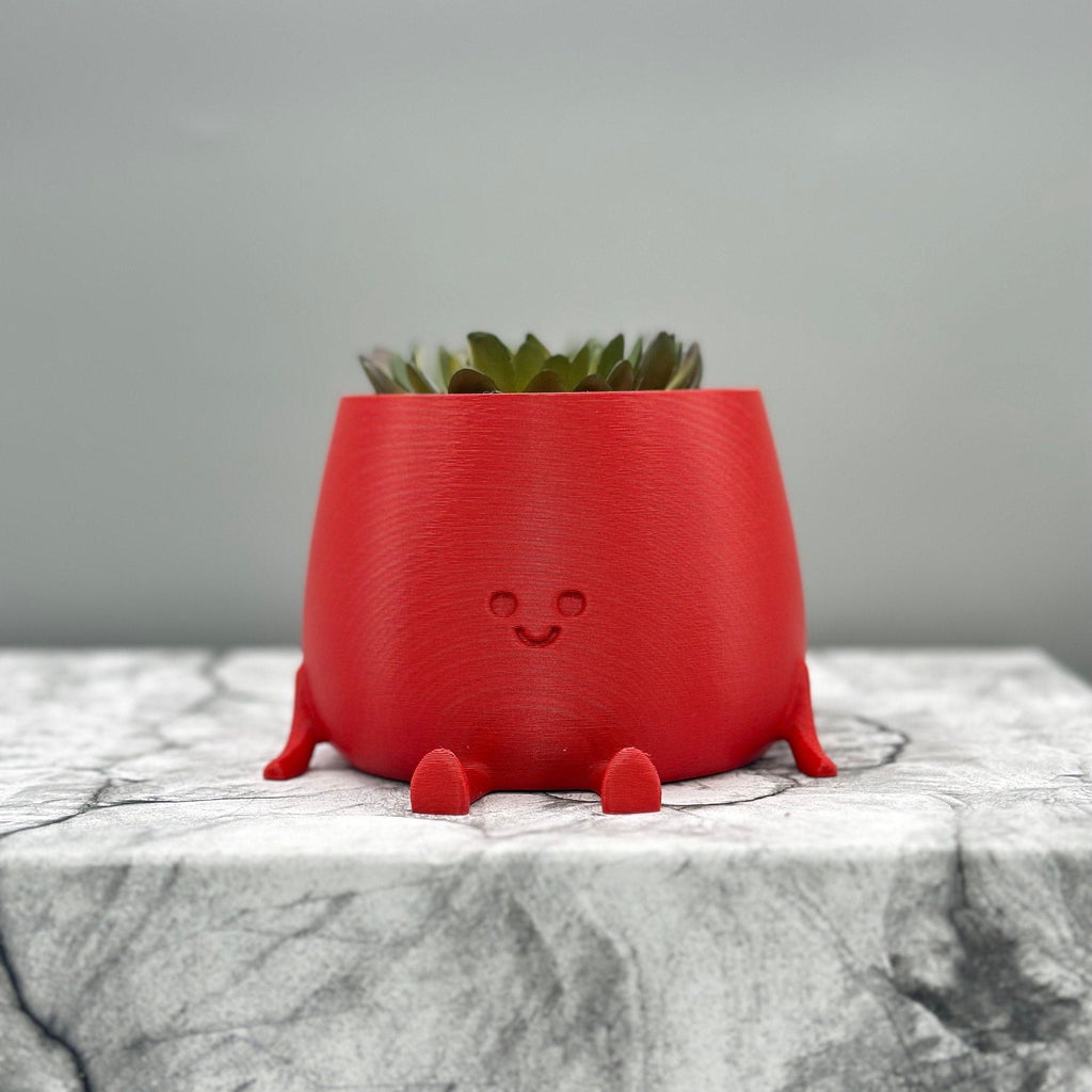 Happy Face Planter, Smiling Plant Pot, Kawaii Cute cute plant pot - Face Planters - Smiling Face Planter - Sitting Flower Pot
