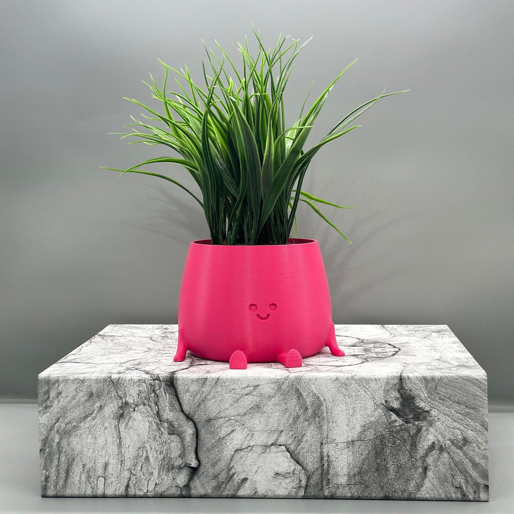 Happy Face Planter, Smiling Plant Pot, Kawaii Cute cute plant pot - Face Planters - Smiling Face Planter - Sitting Flower Pot