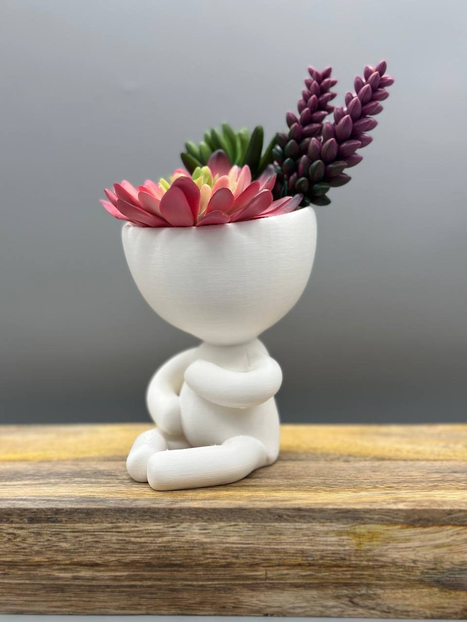 Pregnant People Planter - Pregnant Planters - Pots with Drainage - Hug - Crossed Legs with a Bow in the Oven - Midwife Gift Idea