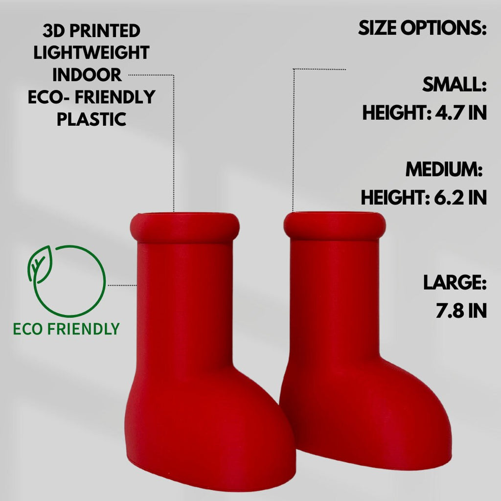 Pair of Big Red Boots - Pen and Pencil Cup Holder - Home decor - Cartoon Boots - 3D Printed