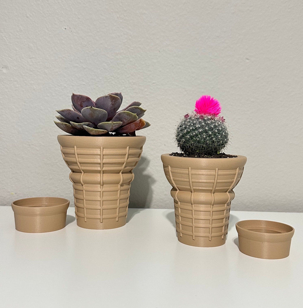 Ice Cream Planter - Pot With Drainage -  ice cream cone - Cute Planter - Ice Cream Decor - 3D Planter