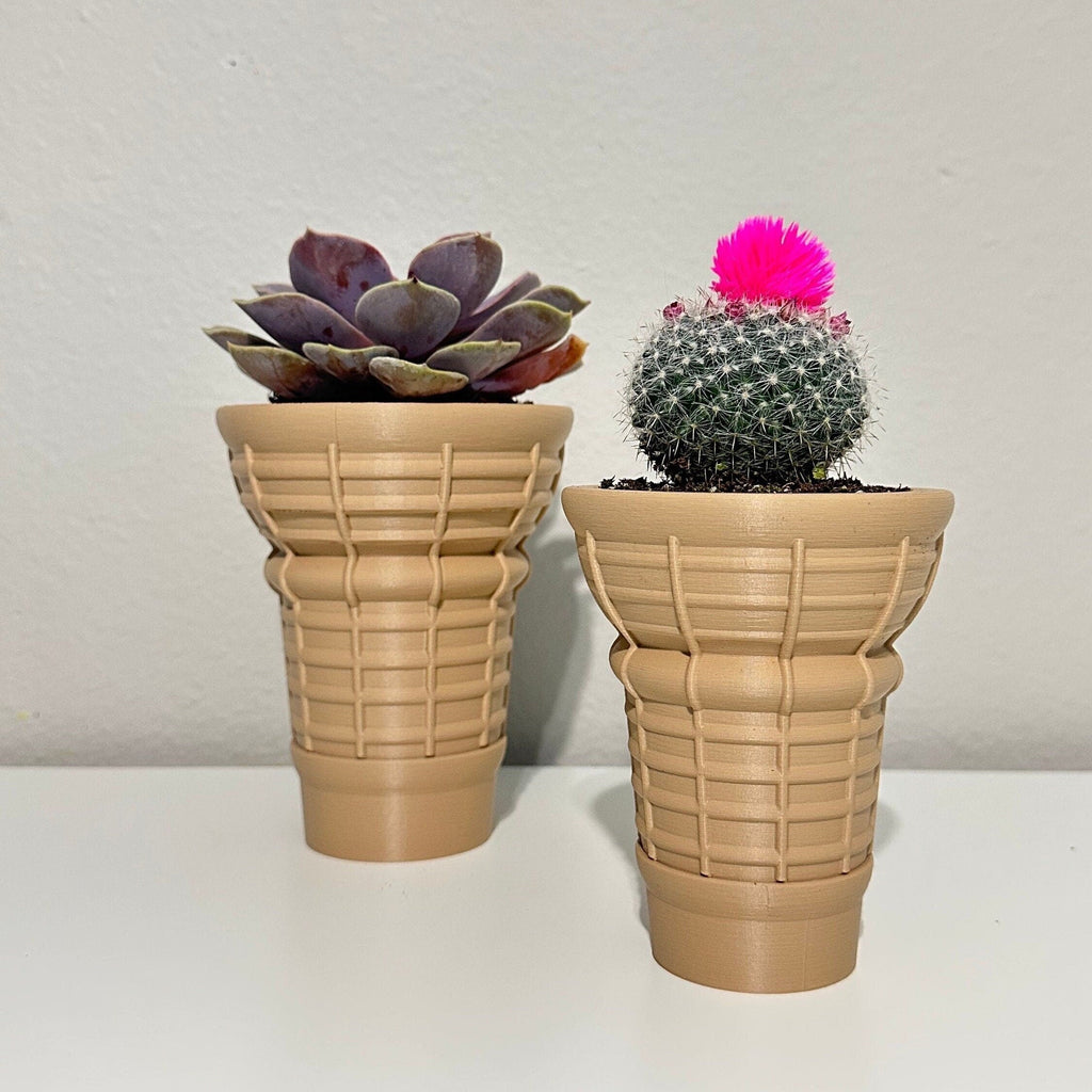 Ice Cream Planter - Pot With Drainage -  ice cream cone - Cute Planter - Ice Cream Decor - 3D Planter
