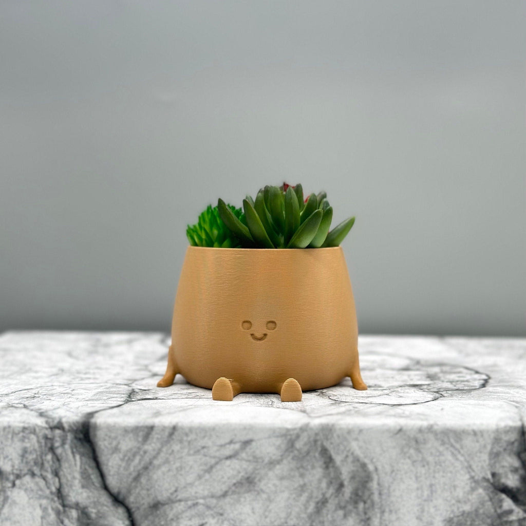 Happy Face Planter, Smiling Plant Pot, Kawaii Cute cute plant pot - Face Planters - Smiling Face Planter - Sitting Flower Pot