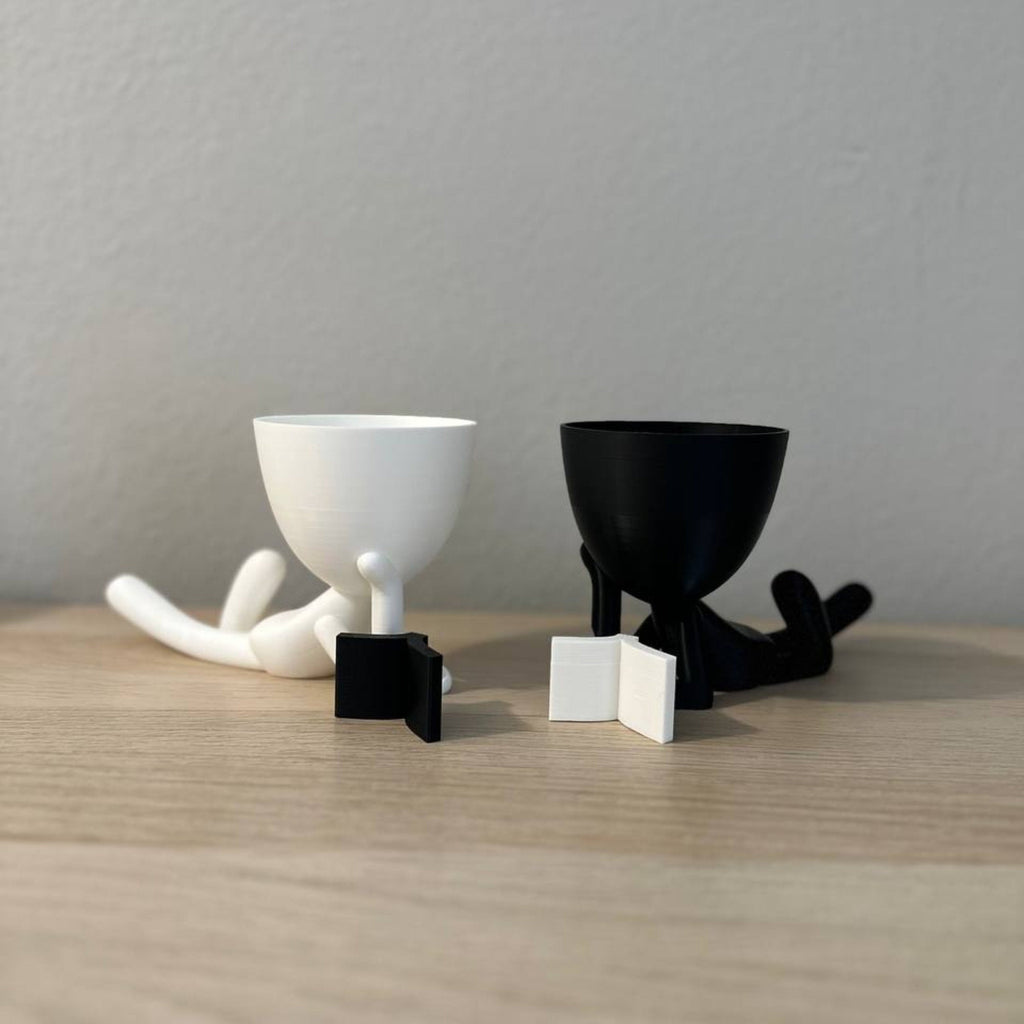 People Planter Book Reader - Pots With Drainage - People Planter pot - Suculenta Planter - Book Ends - Plant Pot Gift Reading Book