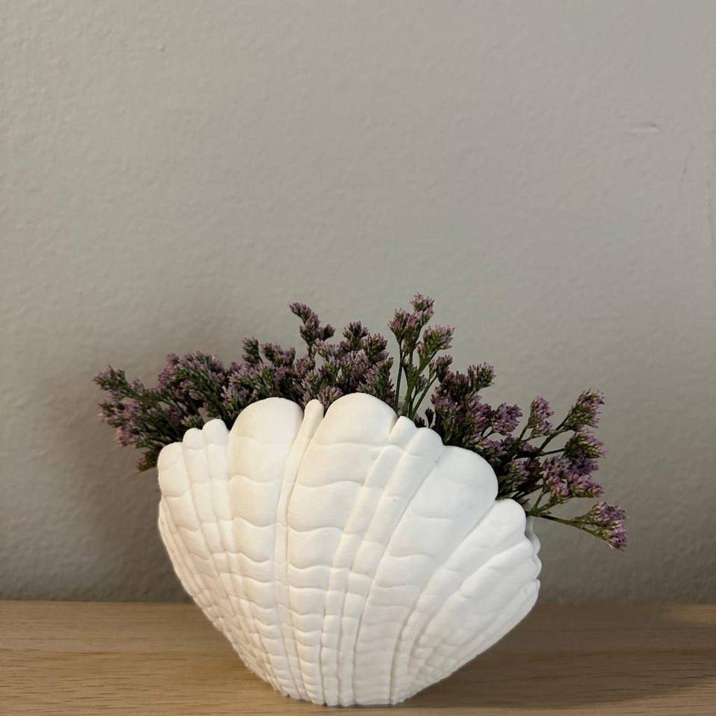Shell Vase, seashell vase, flower vase, beach decor, Oyster vase Creative Shell 3D Printed Vase, Flower Pot Home Decoration