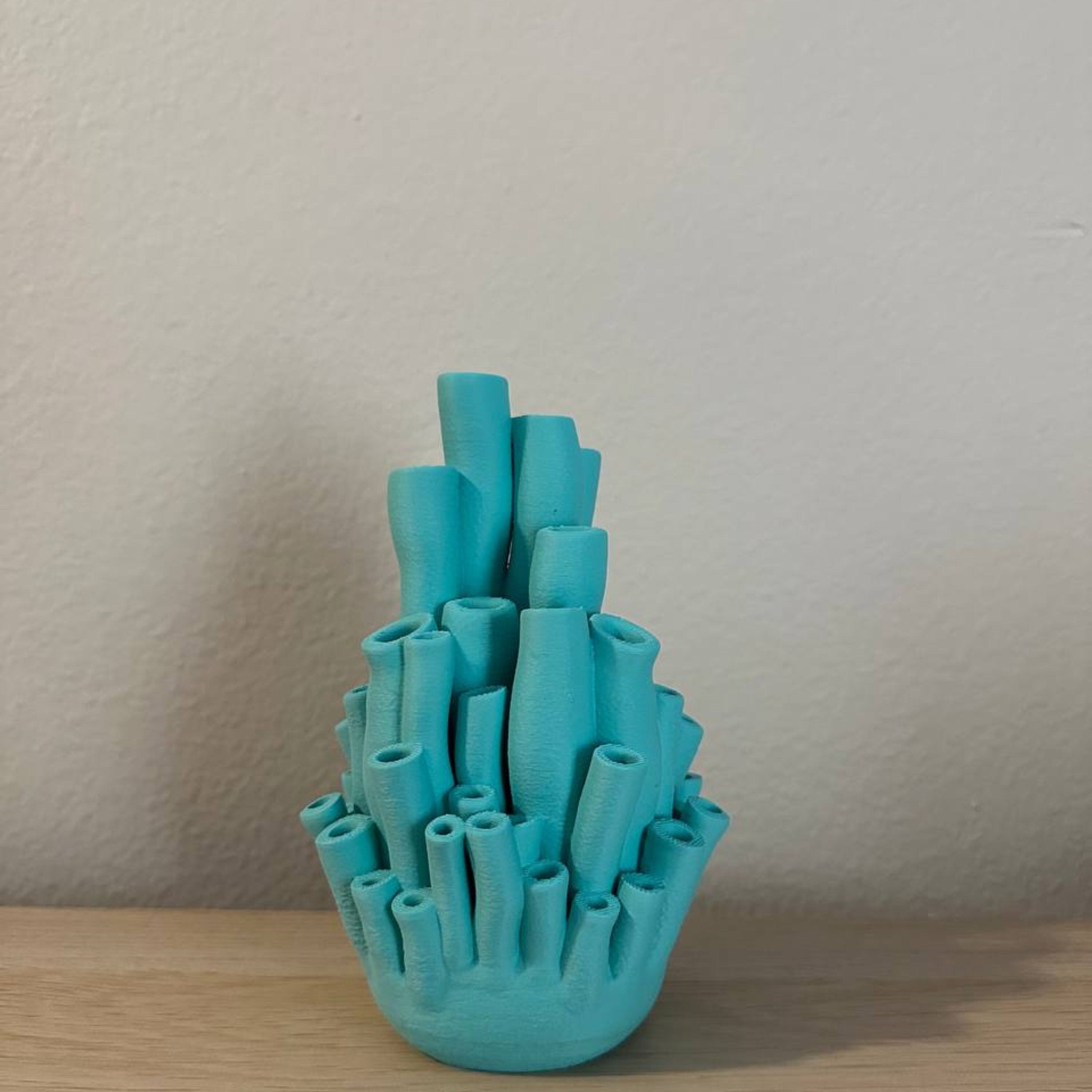 Coral, Coral Vase Decor, flower vase, beach decor, 3D Printed Vase, Flower Pot Home Decoration