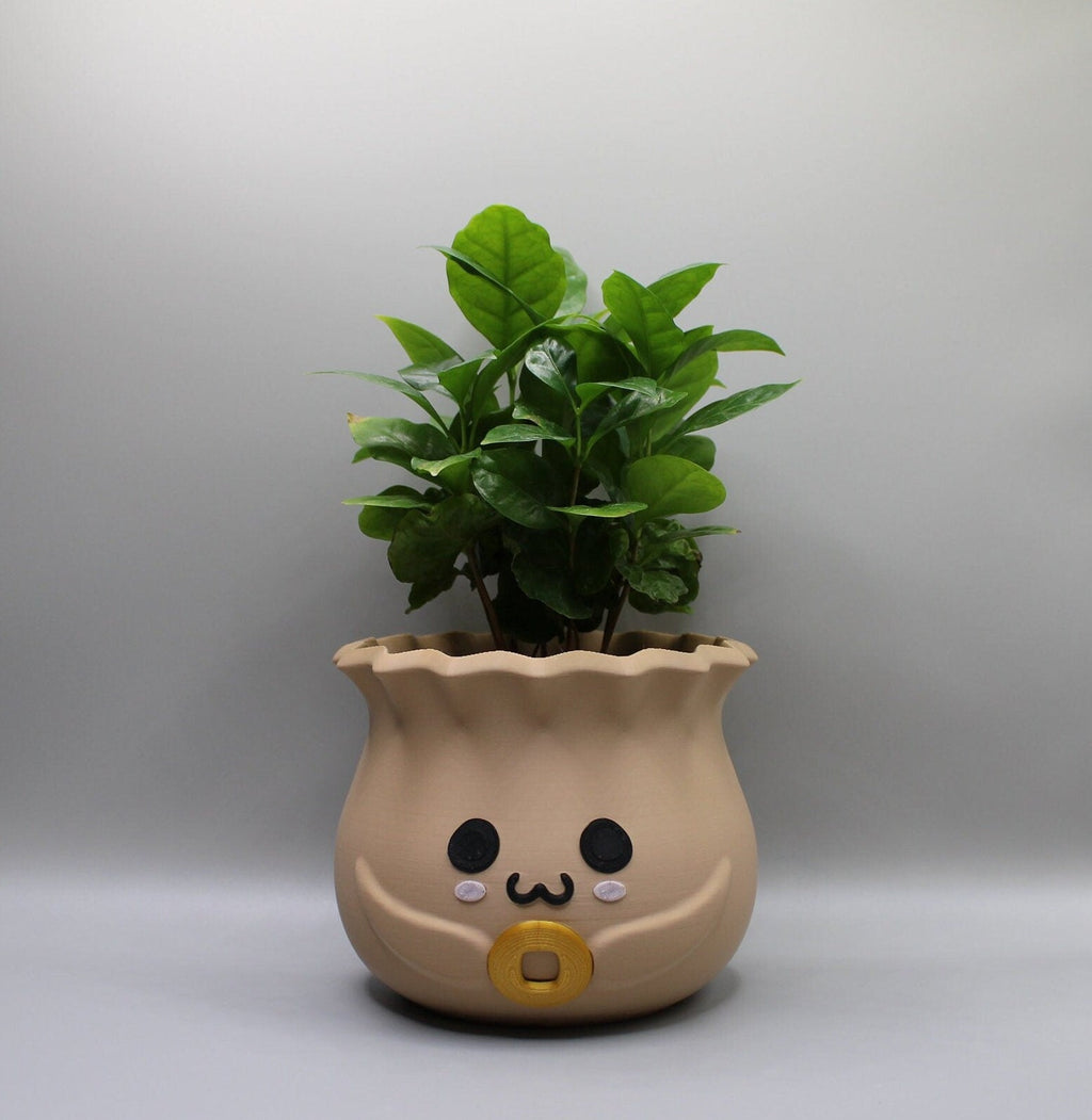 kawaii Bao Bun planter pot with drainage, plant lovers gift, pot Smiling Plant Pot, Kawaii Cute plant pot , Smiling Face Planter