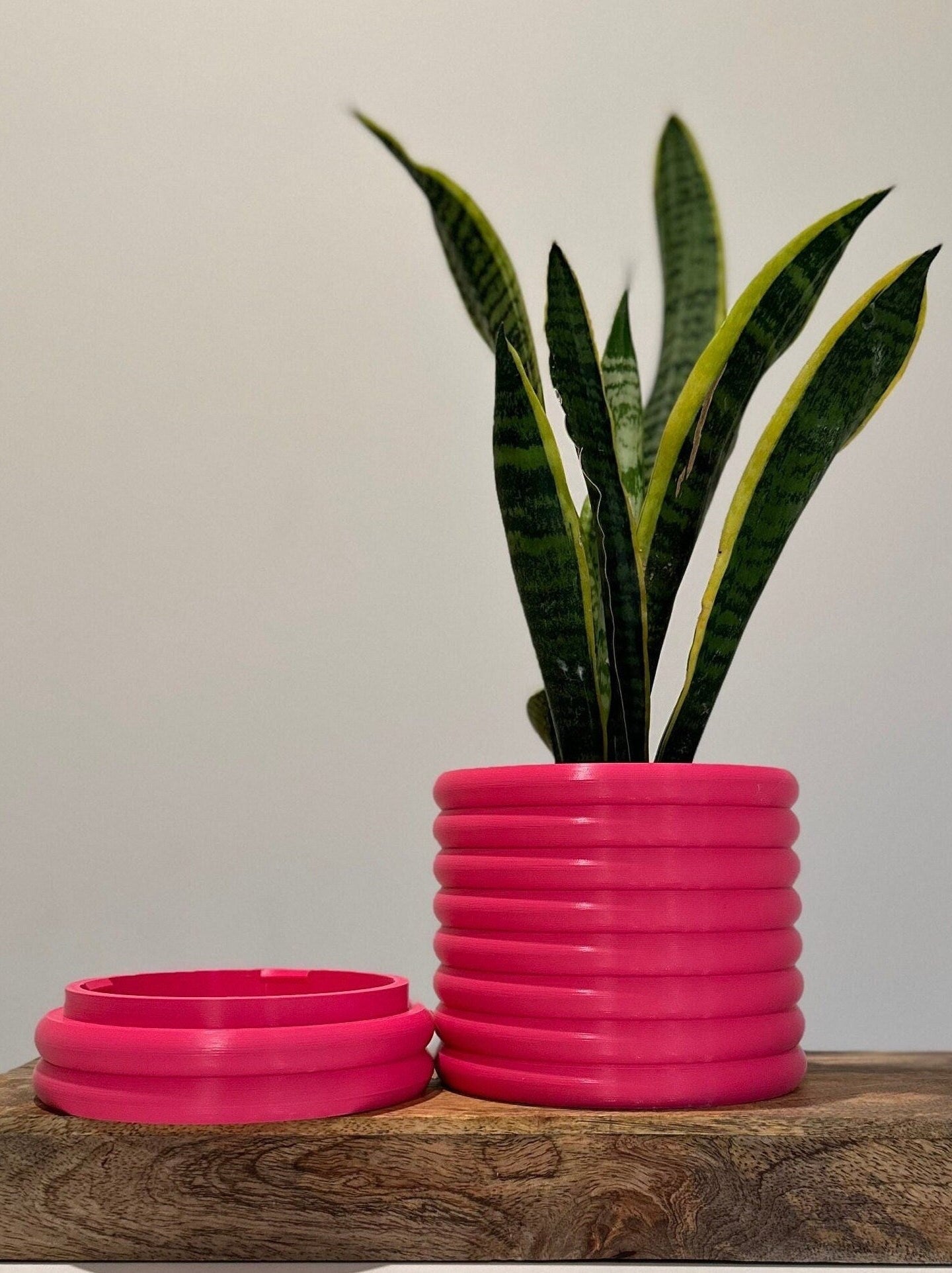 Bubble Planter Pot , indoor plant stand with Hidden Drip Tray, 3D Printed Planter The Poppy, Garden Decor