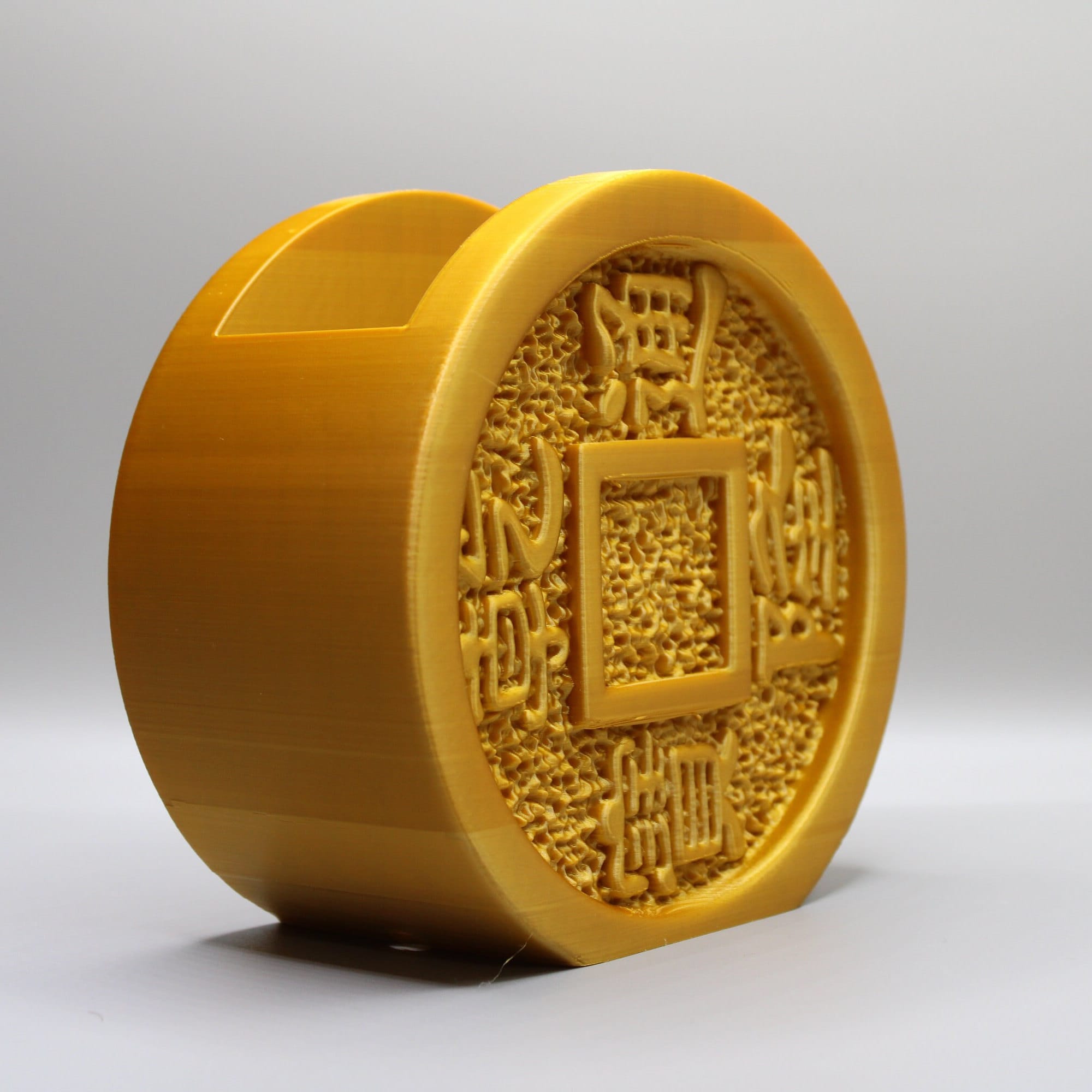 Year Of The Dragon Planter with drainage Chinese coins, Zen Desk Planter, chinese planter, pots with drainage, 3D printed planter