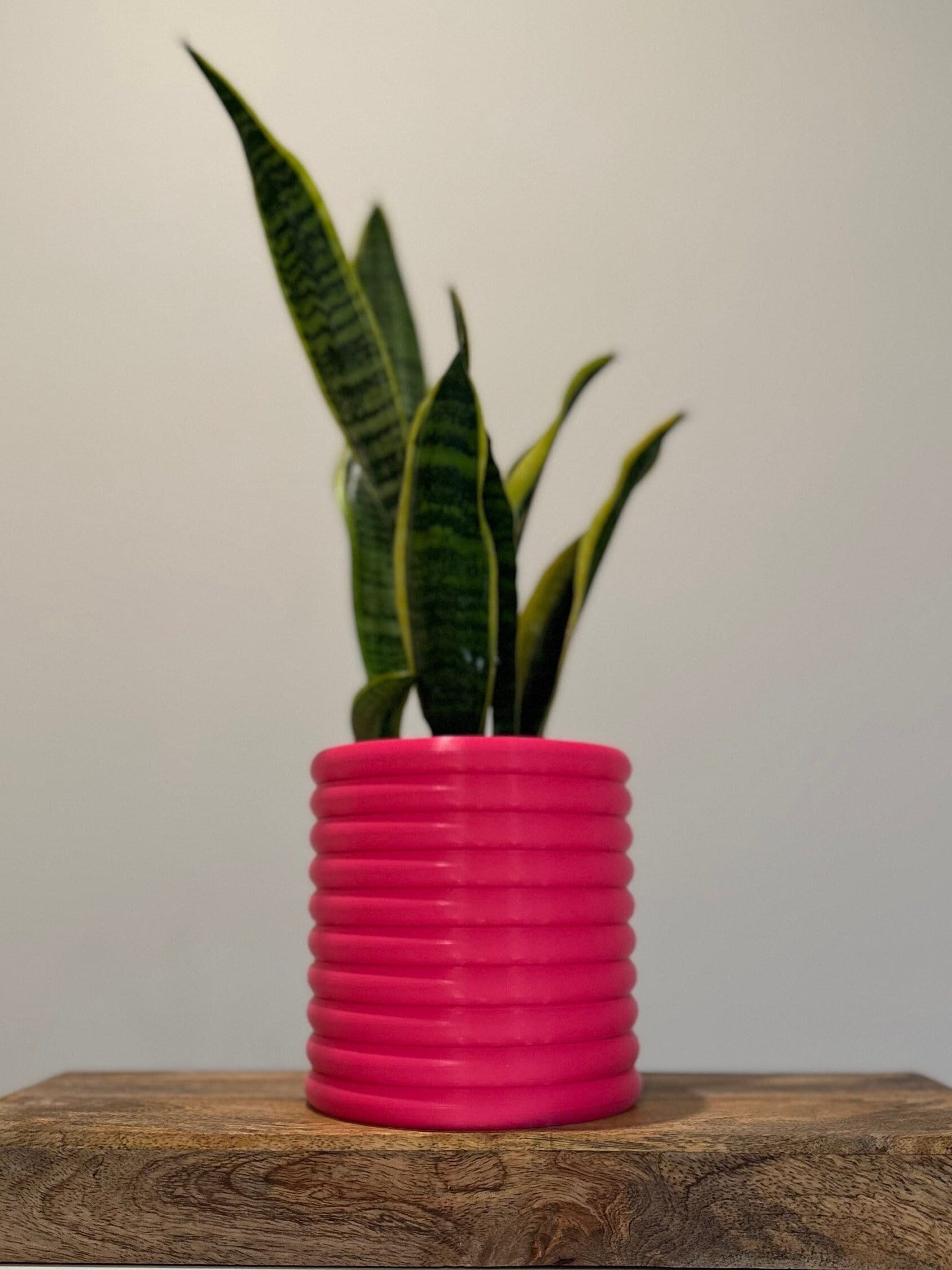 Bubble Planter Pot , indoor plant stand with Hidden Drip Tray, 3D Printed Planter The Poppy, Garden Decor