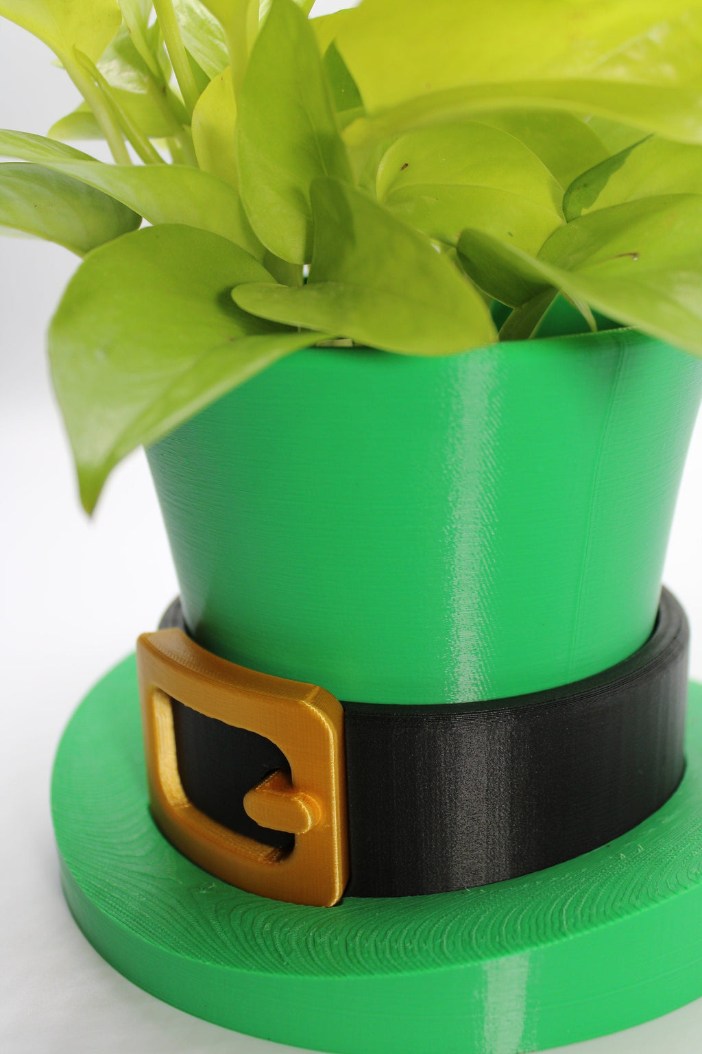 Saint Patrick's Day Leprechaun Hat 3D printed planter whit drain tray, planter pot indor custom planter