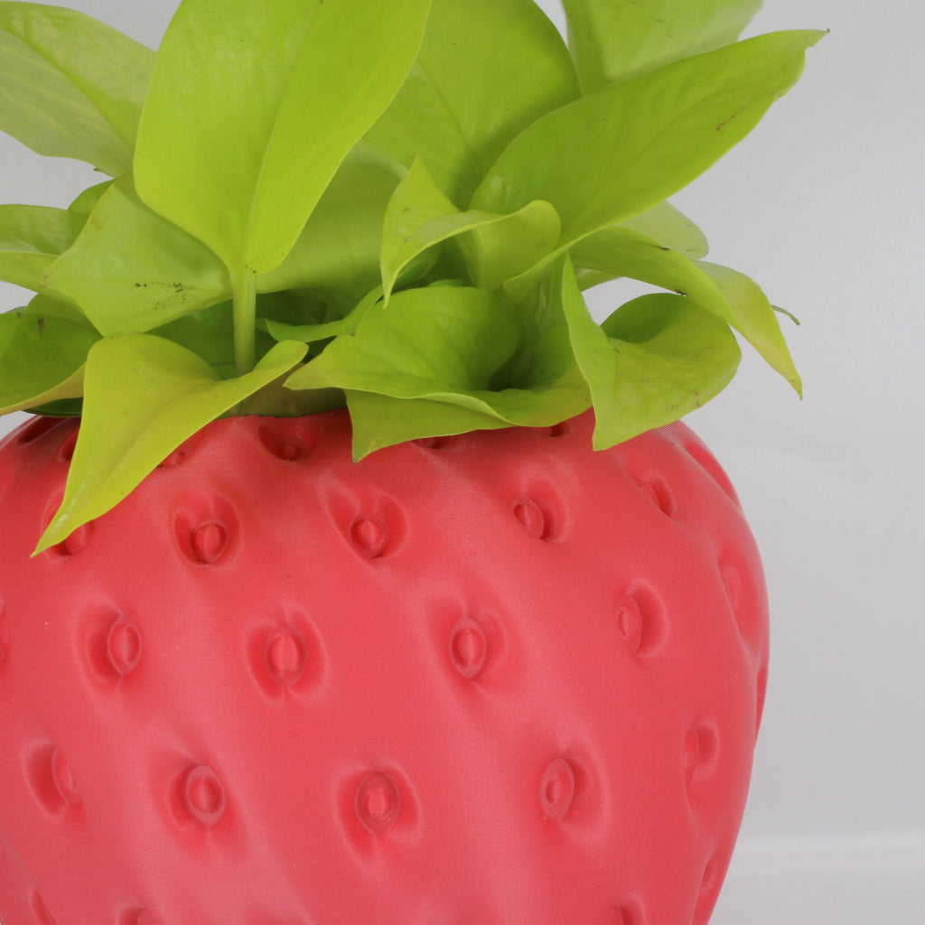 Strawberry Planter pot - Pots With Drainage - Handmade 3D Printed Vase - 3D Printed Planter - Strawberry Vase - Handmade Planter