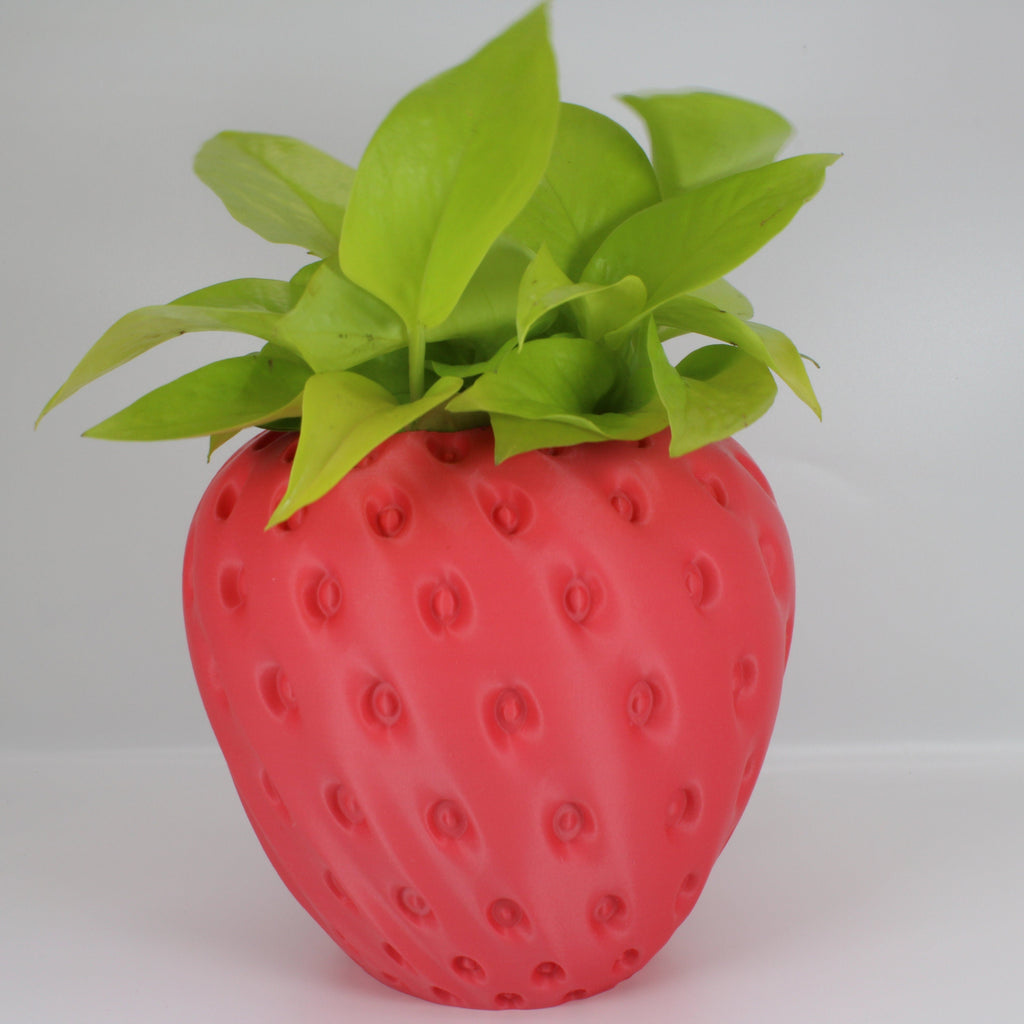 Strawberry Planter pot - Pots With Drainage - Handmade 3D Printed Vase - 3D Printed Planter - Strawberry Vase - Handmade Planter