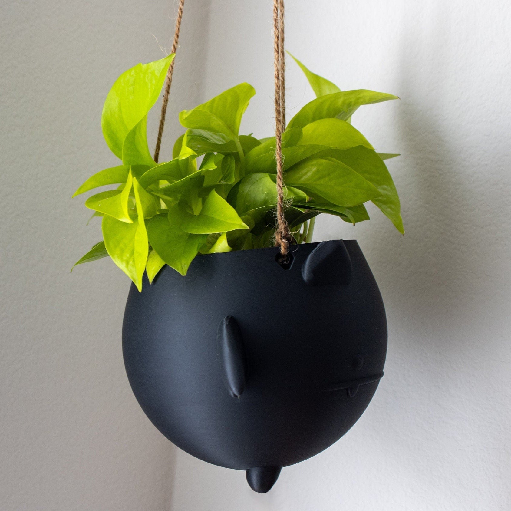 Bat Hanging Planter Pot - Hanging kit included - Flying Bat - Succulent Planter - 3D Printed - Gardening Enthusiasts- Halloween Decor