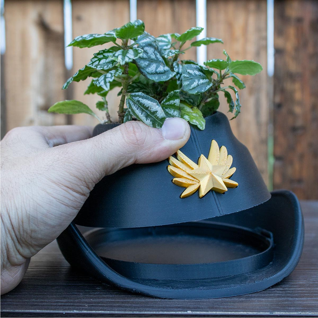 Cowboy Hat Planter Pot whit drain tray - Home Decoration - Pots With Drainage - Decor - Gift for Her - Succulent planter- 3D printed planter