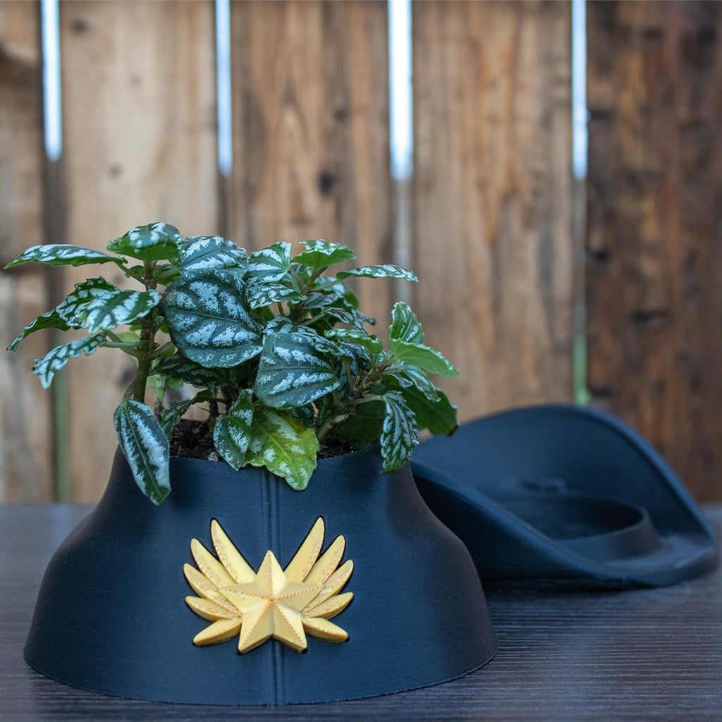 Cowboy Hat Planter Pot whit drain tray - Home Decoration - Pots With Drainage - Decor - Gift for Her - Succulent planter- 3D printed planter