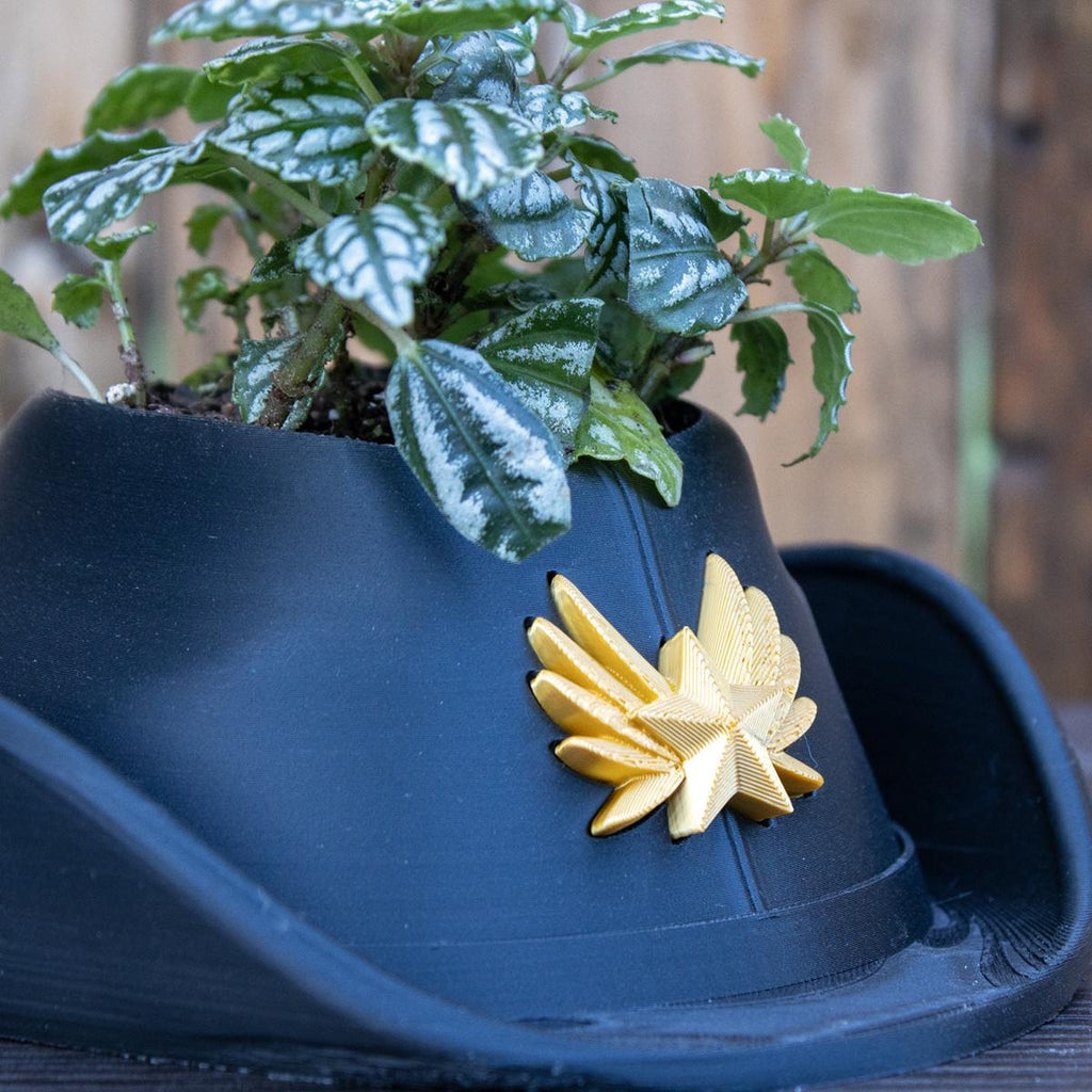 Cowboy Hat Planter Pot whit drain tray - Home Decoration - Pots With Drainage - Decor - Gift for Her - Succulent planter- 3D printed planter