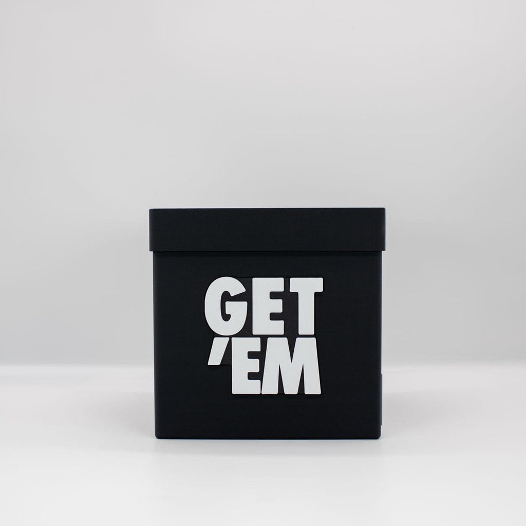 Get 'Em Sneakers Box Planter Pot - 3D Printed - Sneaker Room Decor - Sneaker Head Decor- Unique planter Get em for indoor with Drainage hole