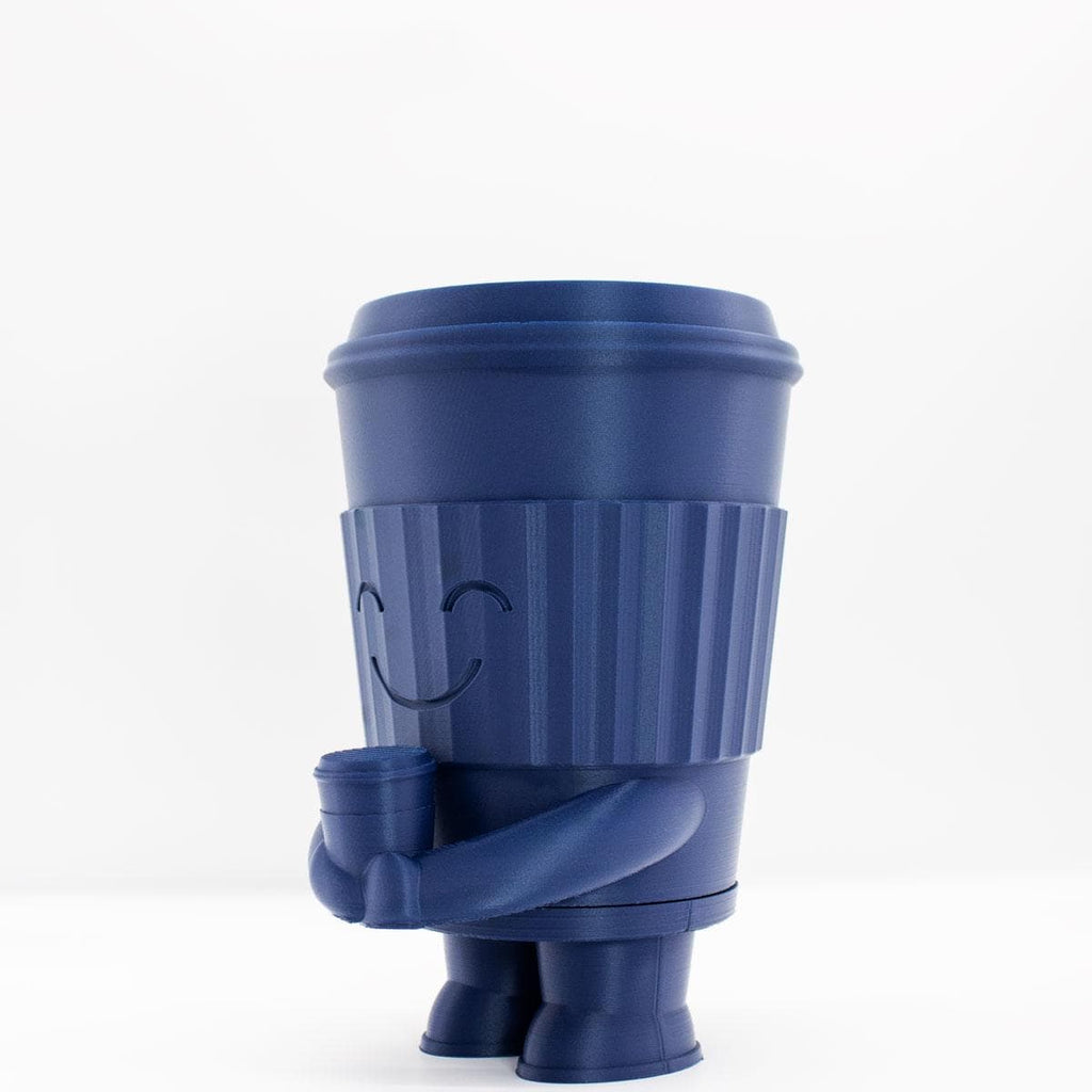To-Go Coffee Cup planter pot coffe with Drainage tray - 3d planter pot - face planter pot - tall planter pot
