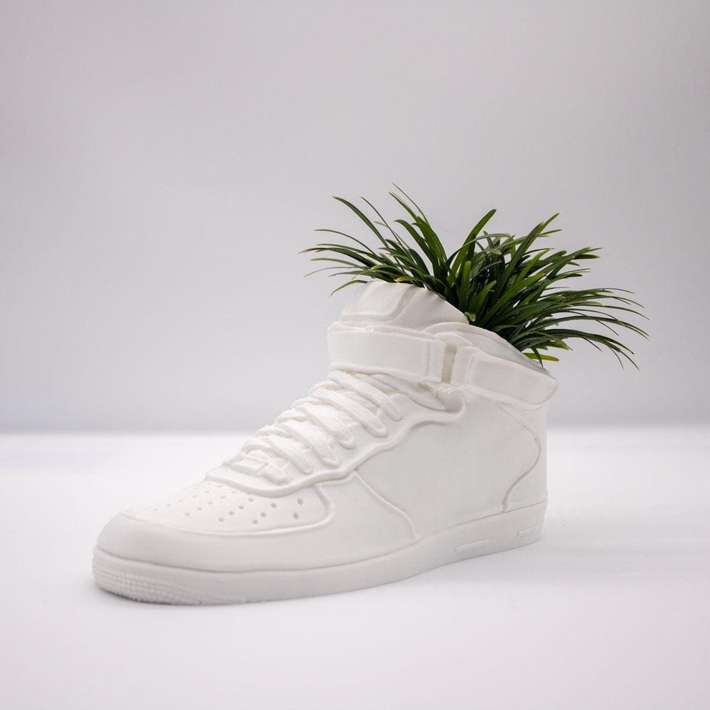 Sneakers High Planter Pot 3D Printed - Pen Holder & Pencil Holders - Plant Pot for Indoor Plants - Unique planter with Drainage hole
