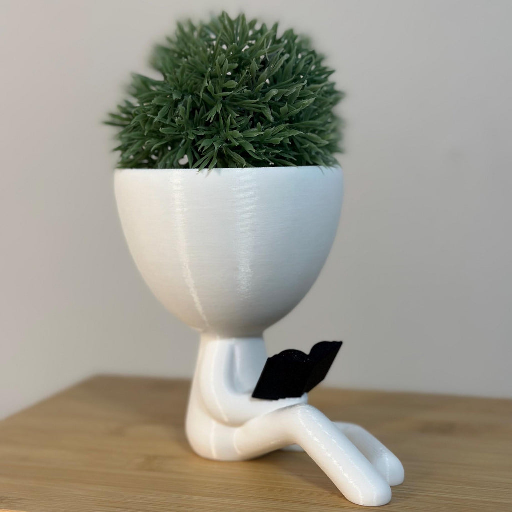 People Planter Book Reader Pots With Drainage - People Planter pot- Succulent Planter - Person Planter - Plant Pot Gift - Book Lover Ideas