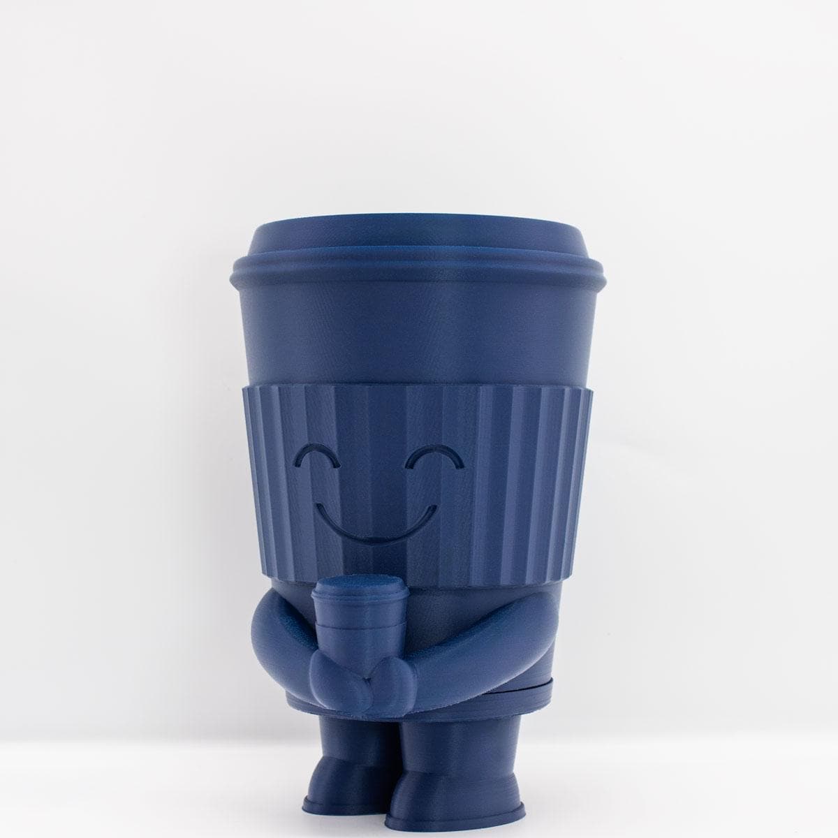To-Go Coffee Cup planter pot coffe with Drainage tray - 3d planter pot - face planter pot - tall planter pot
