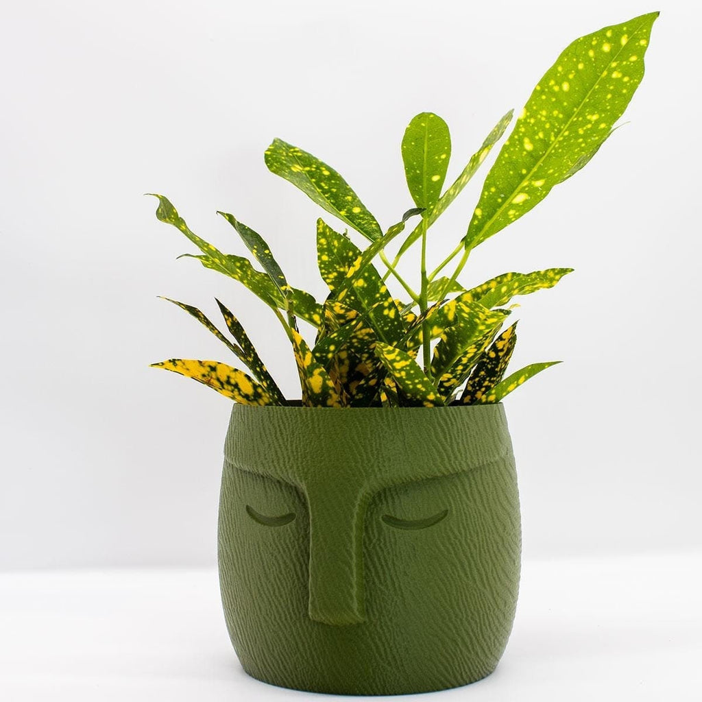 Easter Island Moai Statue Planter Pot with Drainage for Gardening Enthusiasts and Unique Housewarming Gifts