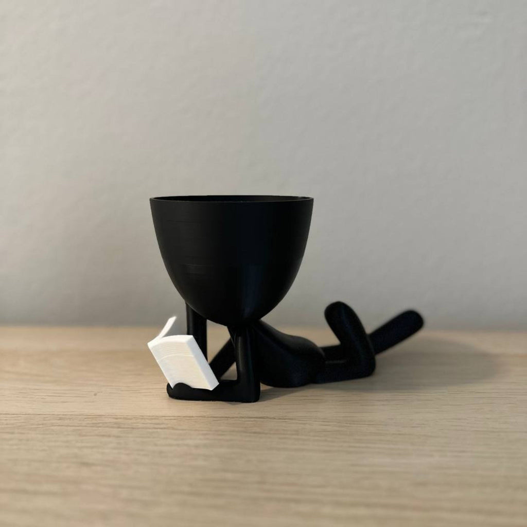 People Planter Book Reader - Pots With Drainage - People Planter pot - Suculenta Planter - Book Ends - Plant Pot Gift Reading Book