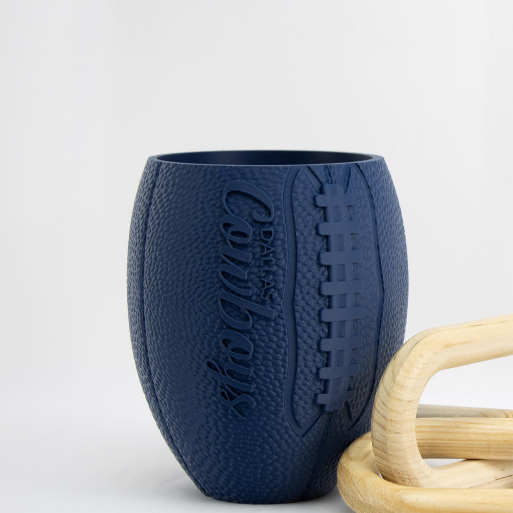 Dallas Cowboys American Football Planter Pot 3D Printed - Unique planter for indoor and outdoor with Drainage hole