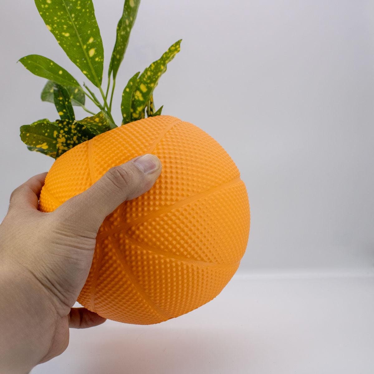 Basketball Planter Pot 3D Printed With Drainage Hole Pot opening 4.1 in - Pen Holder & Pencil Holders- Unique Planter For Indoor and outdoor