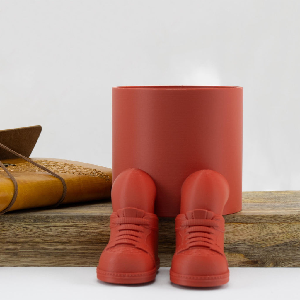 Sitting Planter, Sneakers Hanging Legs Planter with Drainage, Pot Opening 4 inches, planter pots unique, Sitter Pot With Dangling Legs