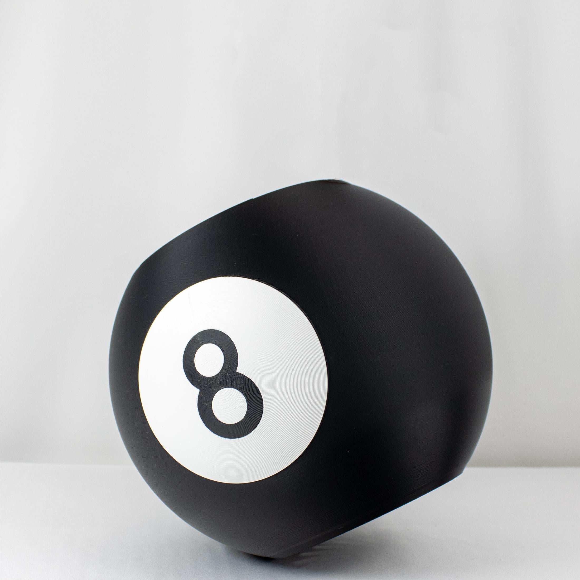 8-Ball Planter Pot with Drainage - Modern Decor for indooor - Gardening Enthusiasts -  Eco-Friendly -  Unique Plant Pot - Billiard Planter