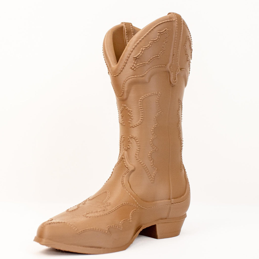 Cowboy Boot Vase with Embroidered Detailing - Rustic Wild West Charm for Flowers & Decor - Vase for Blooming Bouquets - Flower Vase