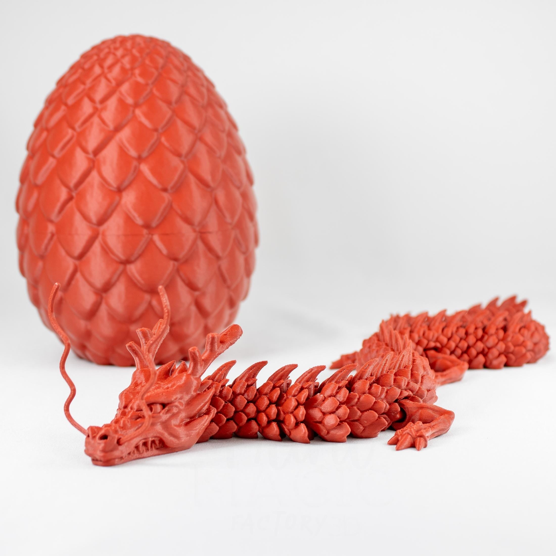 Articulated 3D Printed Dragon with Egg - Dragon Flex The Magical Fantasy Figurine for kids and adults -  ADHD - autism - relief anxiety