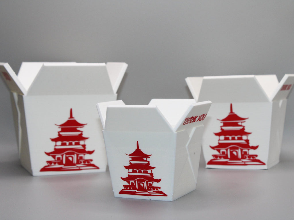 Chinese Planter Take-Out Box  Misprints Ready to ship - failed prints -FREE TWO CHOPSTICKS - Chinese Take out Planter 3D printed planter