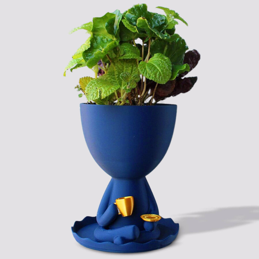Coffee Love Planter with Drain Tray - Unique Coffee Shop Decor - Creative Drainage Pots - Coffee Bar Sign