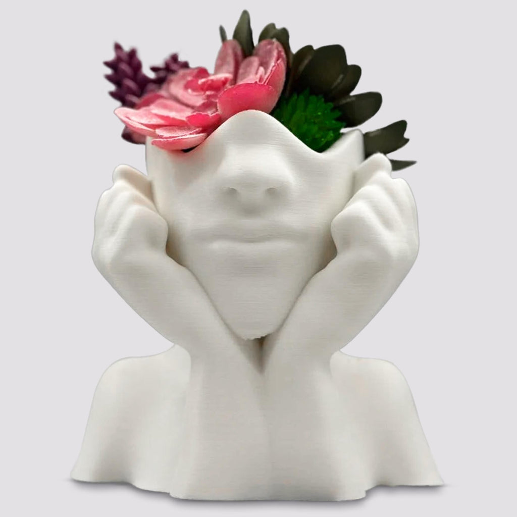 Women face planter pot home decor, Head Planter pot, Preppy Room Decor, coquette room decor 3D printed planter