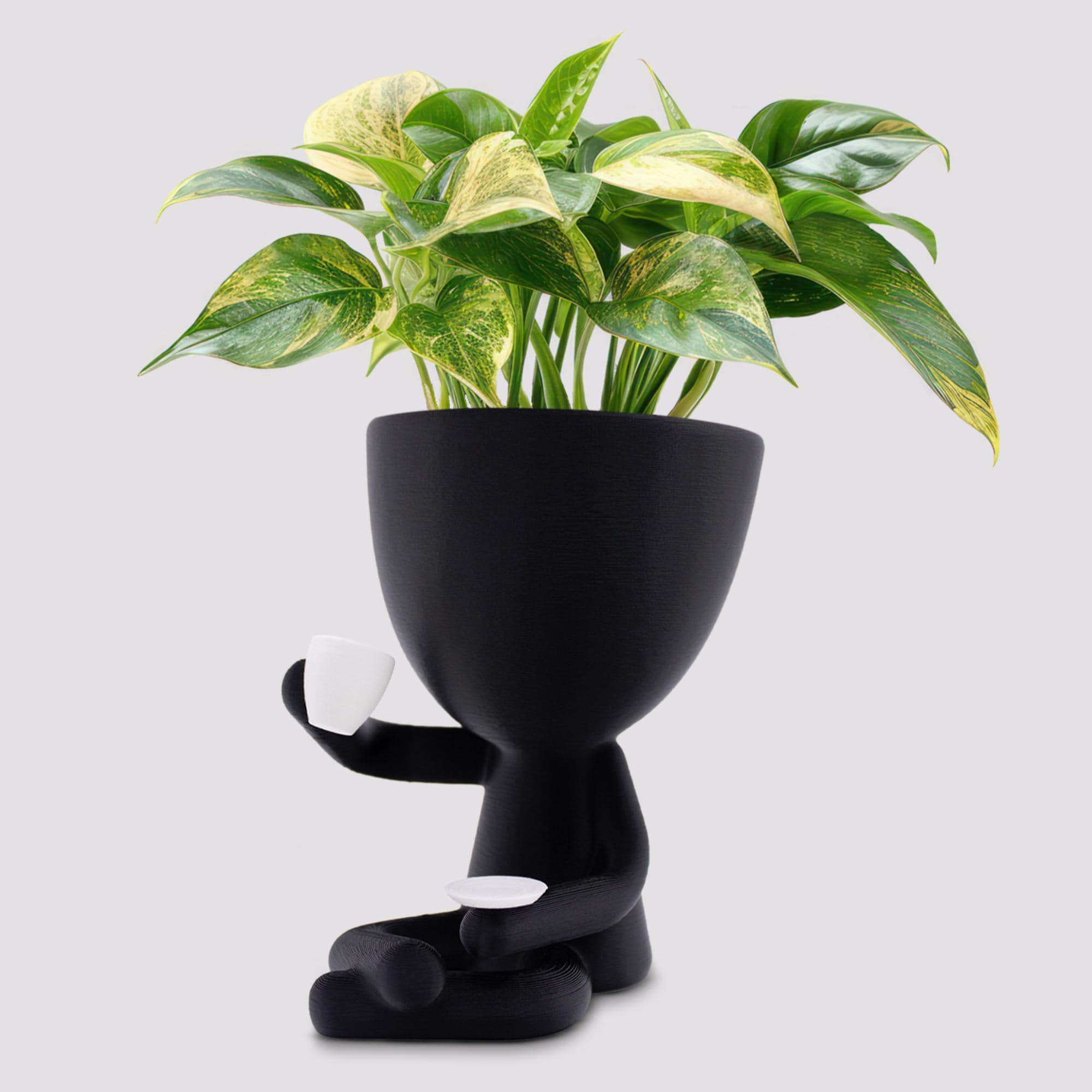 Coffee Love Planter - Cute Coffee Bar Decor - Coffee Shop Display - Indoor Plant Pot with Drainage - Gift for Coffee Lovers Accessories