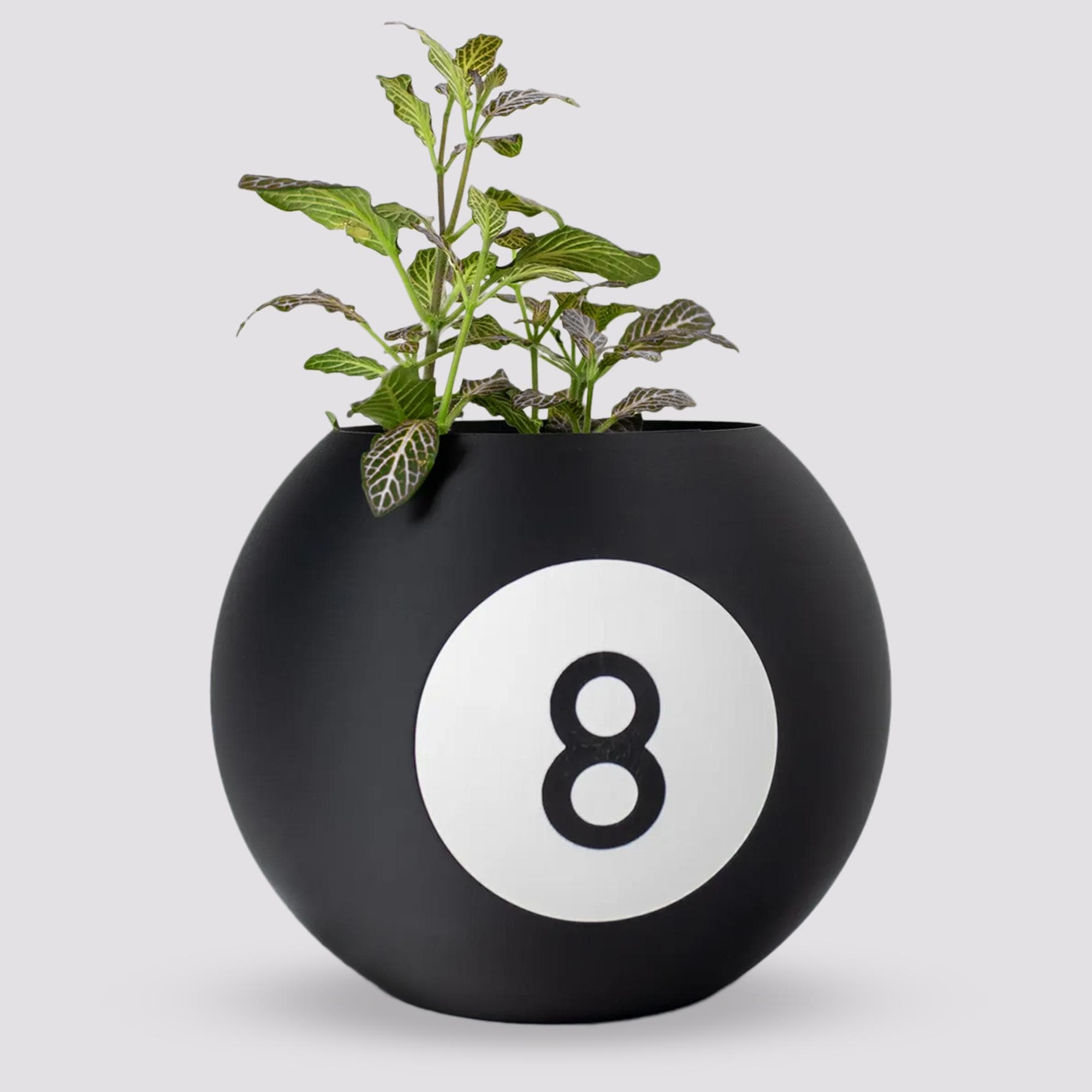 8-Ball Planter Pot with Drainage - Modern Decor for indooor - Gardening Enthusiasts -  Eco-Friendly -  Unique Plant Pot - Billiard Planter
