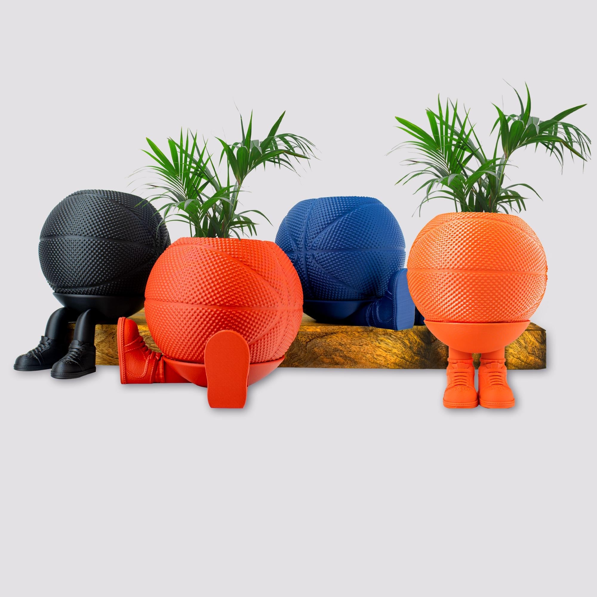 All-Star Planter Pot - Basketball Planter Pot 3D Printed With Drainage Tray - Urban Plant Pot - Streetwear planter - Gift for sneaker lovers