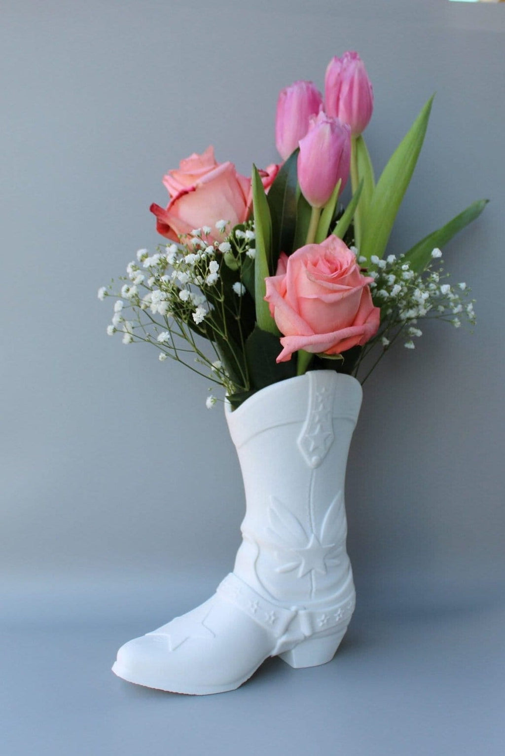 Cowboy Boot Vase for Blooming Bouquets - Cowgirl boot vase - Flower Vase Pot Home Decoration - Western Floral Decor - Unique Flower Pot